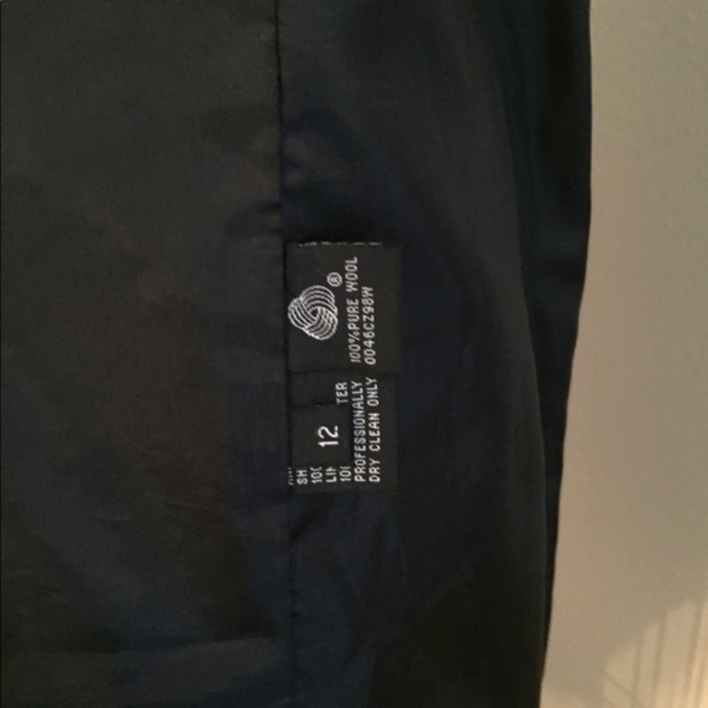Black Sandro Tailored Coat 100% Wool Size 12 - Picture 5 of 6